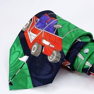Fratello Necktie Green Golf Cart Novelty